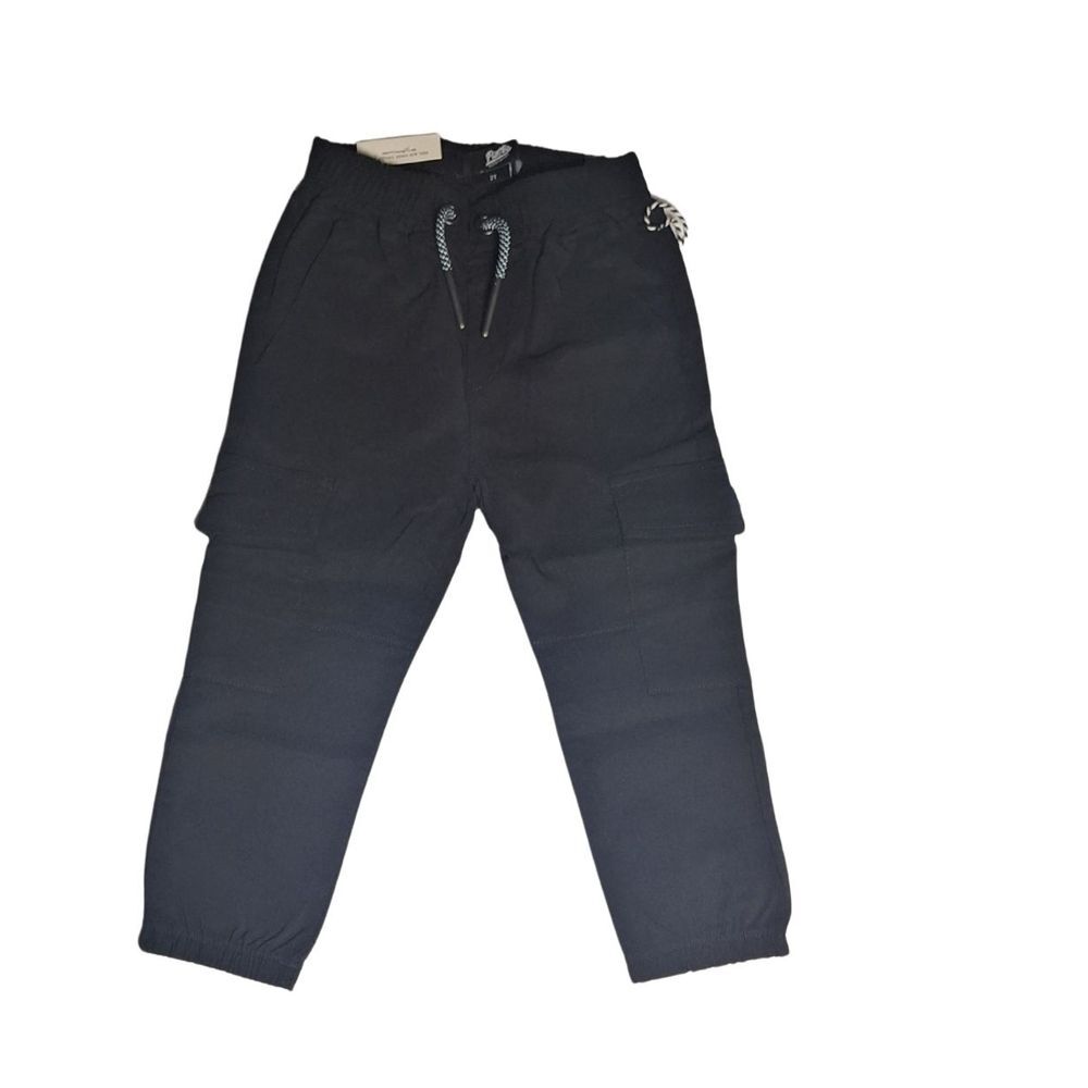 Public Supply Co Flex Cargo Jogger Pants Toddler 2T Black Drawstring Pocket NWT
